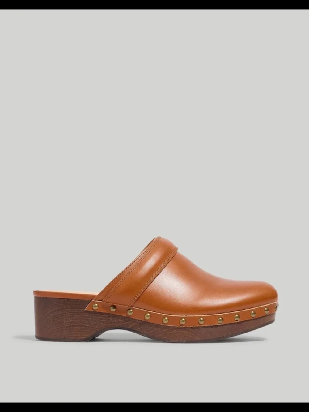 The Cecily Clog in Oiled Leather  English Saddle - Picture 2 of 12